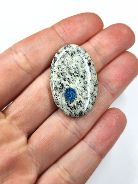 K2 Jasper Cabochon – 32mm x 20mm Oval | Natural K2 Granite with Azurite