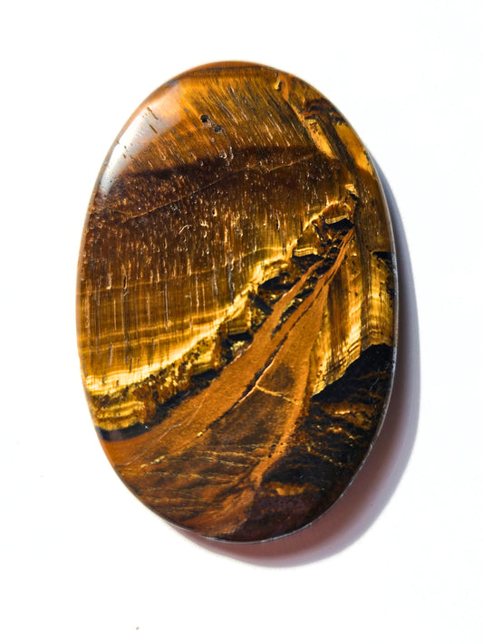 Tiger’s Eye XL Cabochon – 60mm × 40mm