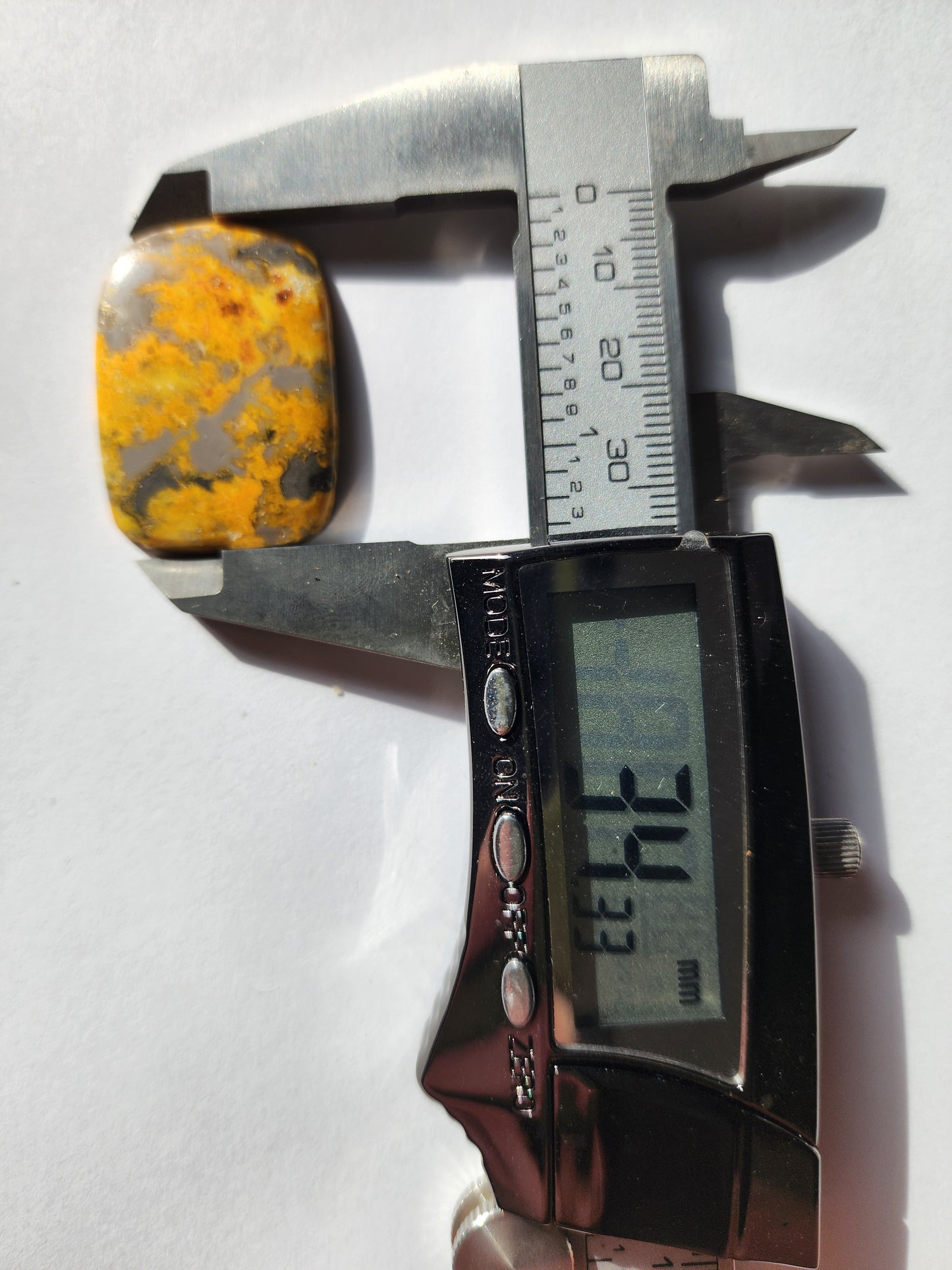 Bumblebee Jasper 34mm × 24mm rectangular cabochon