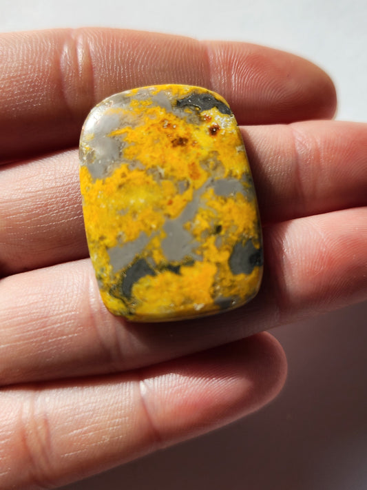 Bumblebee Jasper 34mm × 24mm rectangular cabochon