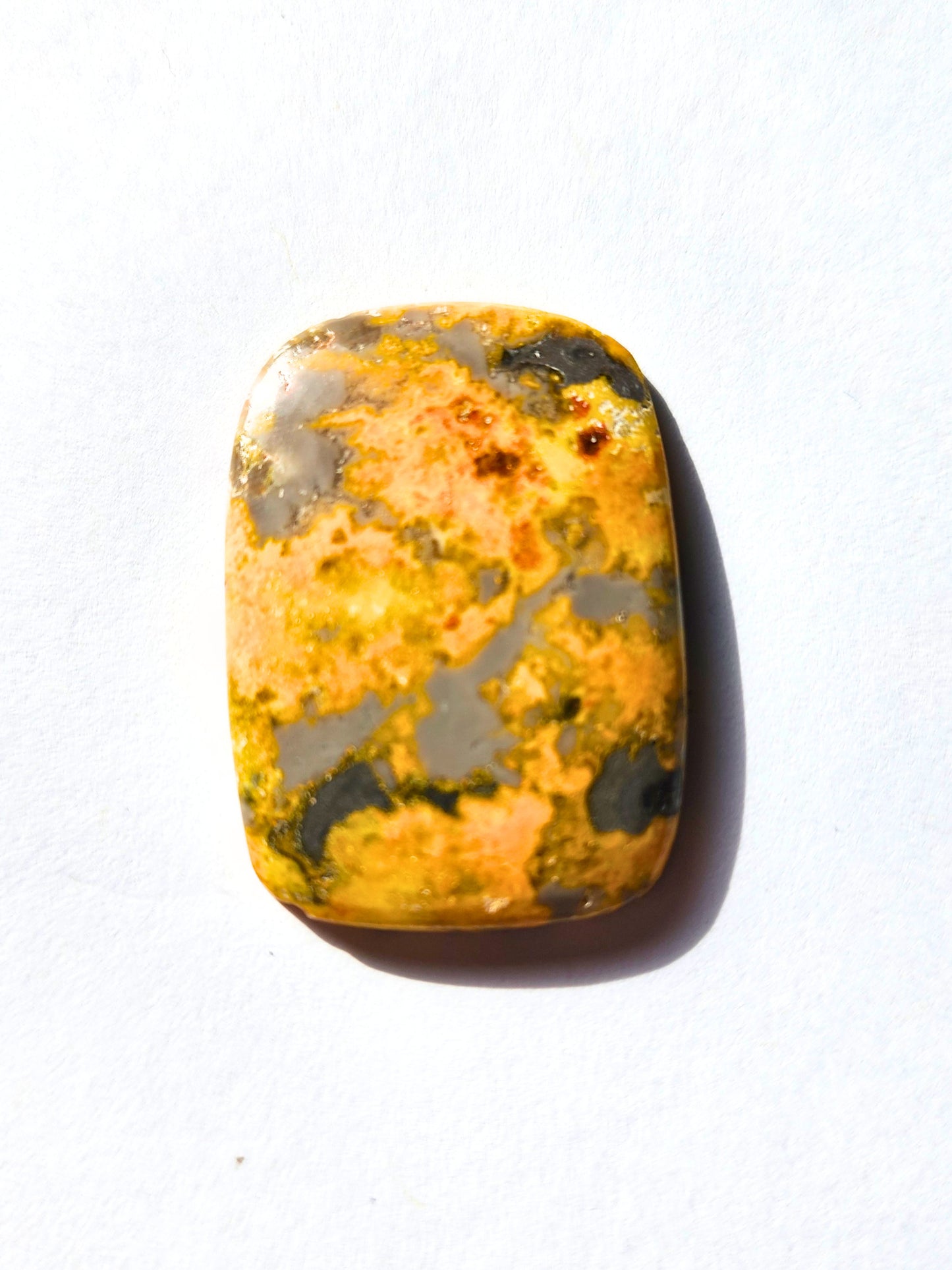 Bumblebee Jasper 34mm × 24mm rectangular cabochon