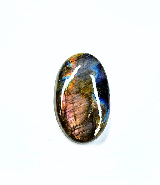 Purple Flash Labradorite Cabochon – 26.95mm x 17.02mm Oval